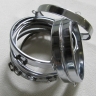 Chrome rings front lamps for Lancia Flaminia / Flavia